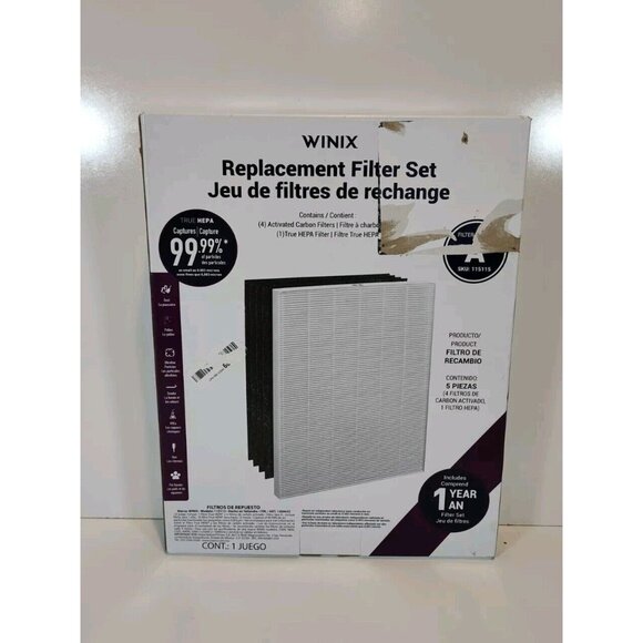 Winix Replacement Filter Set (A) 115115 4 Carbon + 1 True Hepa NIB 1 Year Supply - Picture 1 of 6